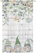 Sheer Curtains 84 Inches Long, Coastal Eucalyptus Leaf Semi Sheer Curtains by Unknown