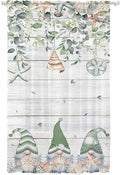 Sheer Curtains 108 Inches Long, Coastal Eucalyptus Leaf Semi Sheer Curtains by Unknown