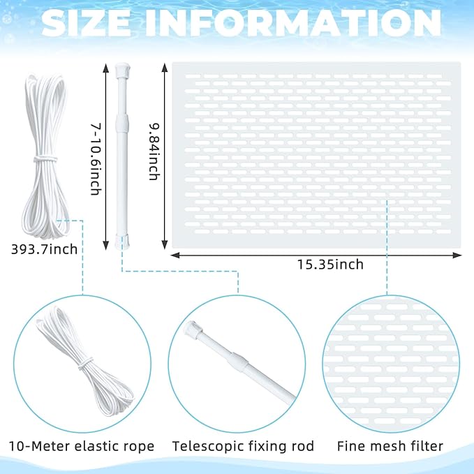 Pool Skimmer Guard Kit Pool Skimmer Screen Net Skimmer Catcher Leaf Shield Net - Image 3