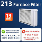 3 Pack 213 Replacement Air Filter, MERV 13, Actual Size: 20.47"x25.6"x3.94" - Image 2