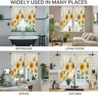 Farm Sunflowers Swag Valances for Windows, Retro Flowers Butterfly Botanical - Image 9
