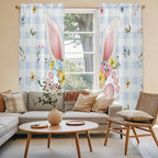 Easter Window Curtains 72 Inch Long 2 Panel Set, Rod Pocket Long Curtains & - Image 3