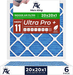 MervKing 20x20x1 Air Filter Actual Size: 19.7" x 19.7" x 0.75" MERV 11 MPR by MervKing