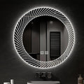 31.5 Inch LED Round Bathroom Mirror, Wall Mounted Multifunction Bathroom Vanity by JSLJDM