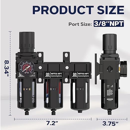 NEWPO 3/8" NPT 3 Stage Air Dryer - Image 2
