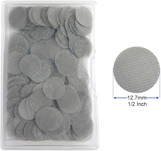 210pcs Stainless Steel Pipe Filters, 12.7mm Smoking Screens Pipe - Image 2