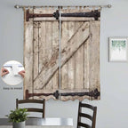 Farmhouse Wood Grain Living Room Curtains 84 Inch Length, Window Curtains Tab - Image 4