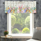 Happy Easter Curtain Valances for Windows, Kitchen Valance Window Treatment - Image 4
