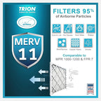 16x25x3 Air Filter MERV 11 TRION Air Bear Pleated HVAC Air Filter Replacement - Image 5