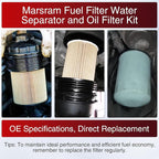 Marsram 6.7 Cummins Fuel Filter and Oil Filter Kit Fits - Image 7