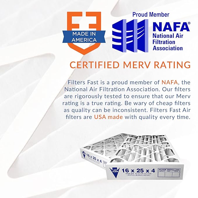 Filters Fast 7.5x7.5x1 Air Filter MERV 8, Made in the USA, Actual Size: - Image 4