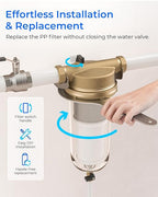 Waterdrop Mega Spin Down Sediment Filter, Reusable Whole House Water Filter - Image 5