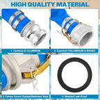 2" x 100 Ft Discharge Hose, Heavy Duty PVC Lay Flat Water Backwash Hose - Image 2