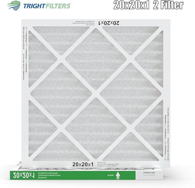 20x20x1 Air Filter 2 Pack, Durable MERV 8 Pleated Home HVAC AC Furnace Filters - Image 9