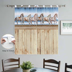 Western Horse Living Room Curtains 84 Inch Length, Window Curtains Tab Top - Image 4