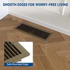 4" x 10" Floor Register Vent Covers 4-Pack, Walkable Powder-Coated Metal Vent - Image 9