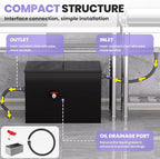 Commercial Grease Trap 40 LBS Carbon Steel Grease Interceptor, 15 GPM Flow Rate - Image 4