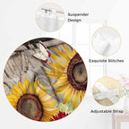 Sunflowers Bedroom Curtains 72 Inch Length, Window Curtains Tab Top, Retro - Image 6