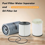 Fuel Filter Water Separator and Oil Filter Set Fit - Image 2