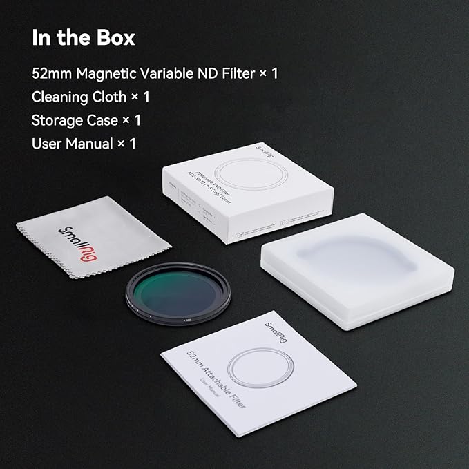 SmallRig 52mm Magnetic Variable ND Filter ND2-ND32 No X Cross HD Optical Glass - Image 8