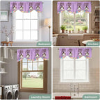 Purple Easter Tie Up Valance Curtains - Image 8