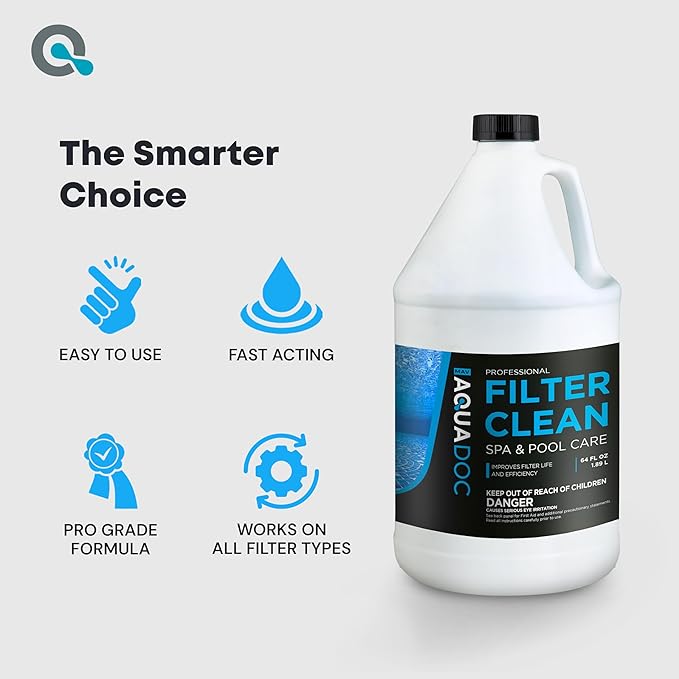 AquaDoc Spa & Hot Tub Filter Cleaner Soak - 64oz - Pool Filter Cleaner & - Image 6