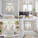 Kitchen Curtains Tiers and Valance Set of 3, Easter Light Filtering Window - Image 7