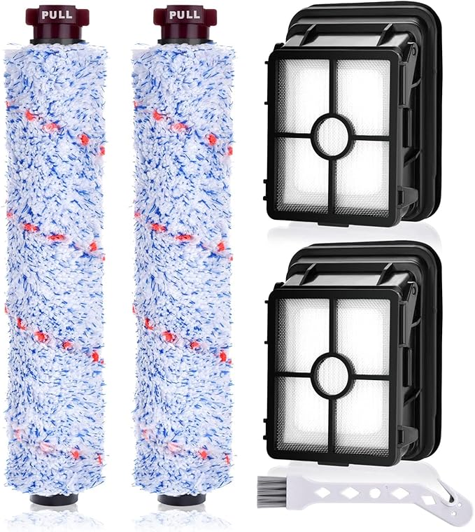 2 Pack 1868 Multi-Surface Brush Roll + 2 Pack 1866 Vacuum Filter, Replacement - Image 7