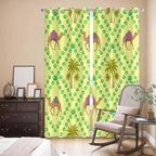 2 Panel Kitchen Cafe Curtains, Desert Sand Camels Sunlight Filtering Nature Air - Image 3