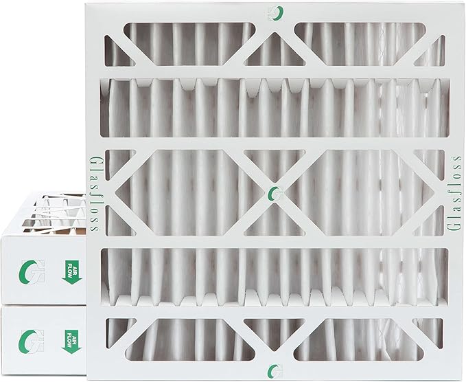 Glasfloss 20x20x4 MERV 10 4" Inch Pleated Air Filters Box of 3. Actual Size: by Glasfloss