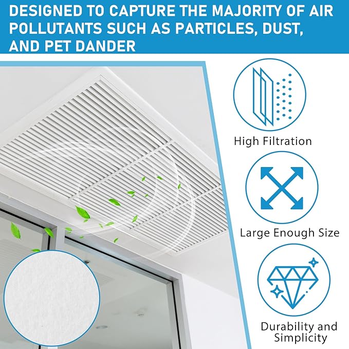 Pangda Merv 13 Filter Material, 30 Ft² Cut to Fit Air Vent Filters - Image 3