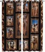 2 Panel Kitchen Cafe Curtains, Desert Camels Sunlight Filtering Nature Air by Hokiten