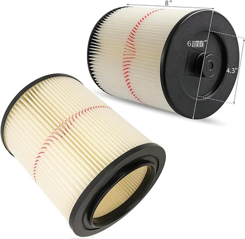 2 Pack - Cartridge Filter for Craftsman 9-17816 17816 Vacuum Filter General - Image 2
