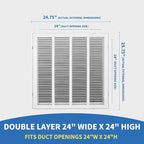 24x24 Return Air Grille, Return Air Vent Cover - Image 2