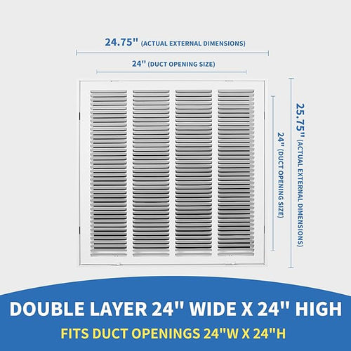 24x24 Return Air Grille, Return Air Vent Cover - Image 2