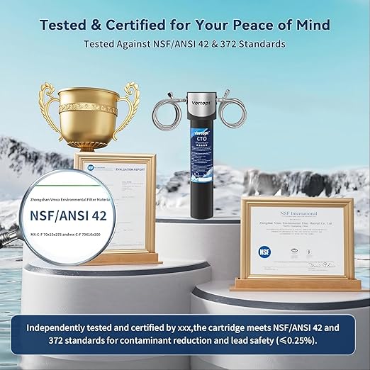 Vortopt Q7 Under Sink Water Filter System, Bad Taste & Odor, Under Counter - Image 9
