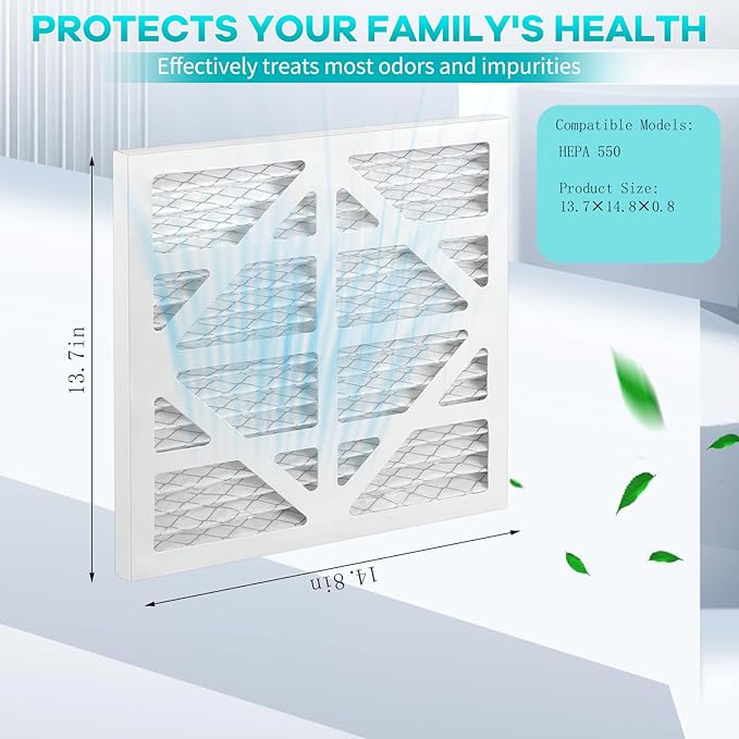 10 Pack HEPA 550 Air Filter Replacement Set Compatible - Image 6