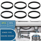 6PCS Sealing Ring for Kitchen Sink Filter, conical Rubber Gasket for Drain Pipe - Image 3