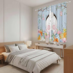 Easter Window Curtains 63 Inch Long 2 Panel Set, Rod Pocket Bedroom Curtains & - Image 4