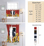 Cow Sunflowers Living Room Curtains 96 Inch Length, Window Curtains Tab Top - Image 8