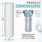 Ronaqua 1 Micron Sediment Water Filter Cartridge 10"x2.5", NSF Certified - Image 3