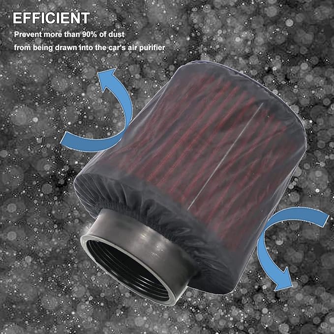 RYANSTAR 76mm 3" High Flow Round Tapered Cone Cool Air Filter Cleaner - Image 4