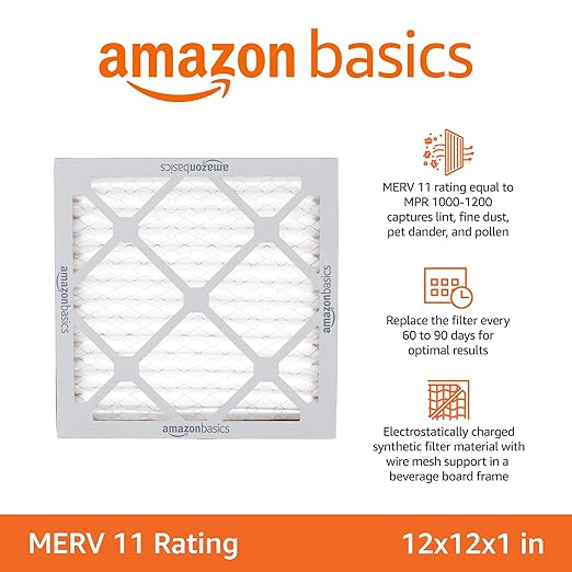Amazon Basics 12x12x1 Air Filter 6 Pack, MERV 11 AC Furnace Filters - Image 2