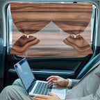 Western Barn Door Magnetic Double Layer Car Window Shades, Side Window Curtains - Image 6