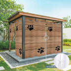 Wood Grain Outdoor Curtains for Patio Claws Animals Wooden Vintage Waterproof - Image 7