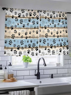Sheer Curtains 54 Inch Length, Vintage Farmhouse Rustic Wooden Grain Privacy - Image 5