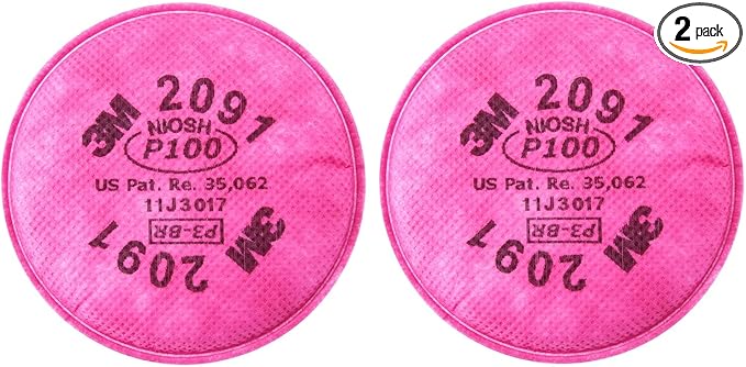 3M 2091 P100 Particulate Filter, 3 Pairs by 3MIndustrial