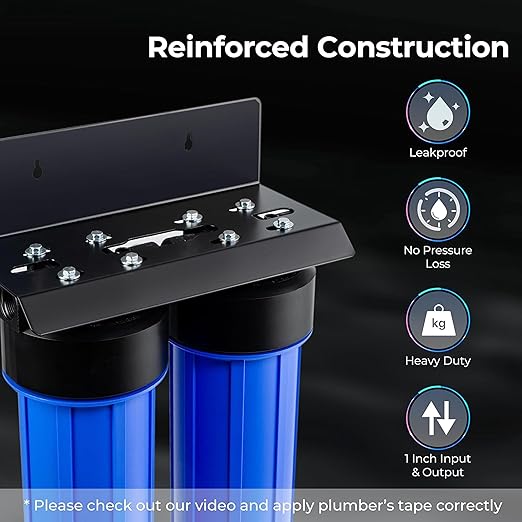 iSpring Whole House Water Filter System, 2-Stage Water Descaler and Water Filter - Image 2