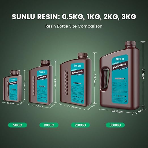 SUNLU 3D Printer Resin 2kg, Fast Curing Standard 3D Resin - Image 9