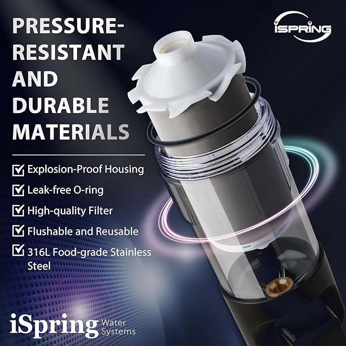 iSpring WSP500ARJ-BP, NSF Certified, Whole House Spin-Down Sediment Water Filter - Image 9